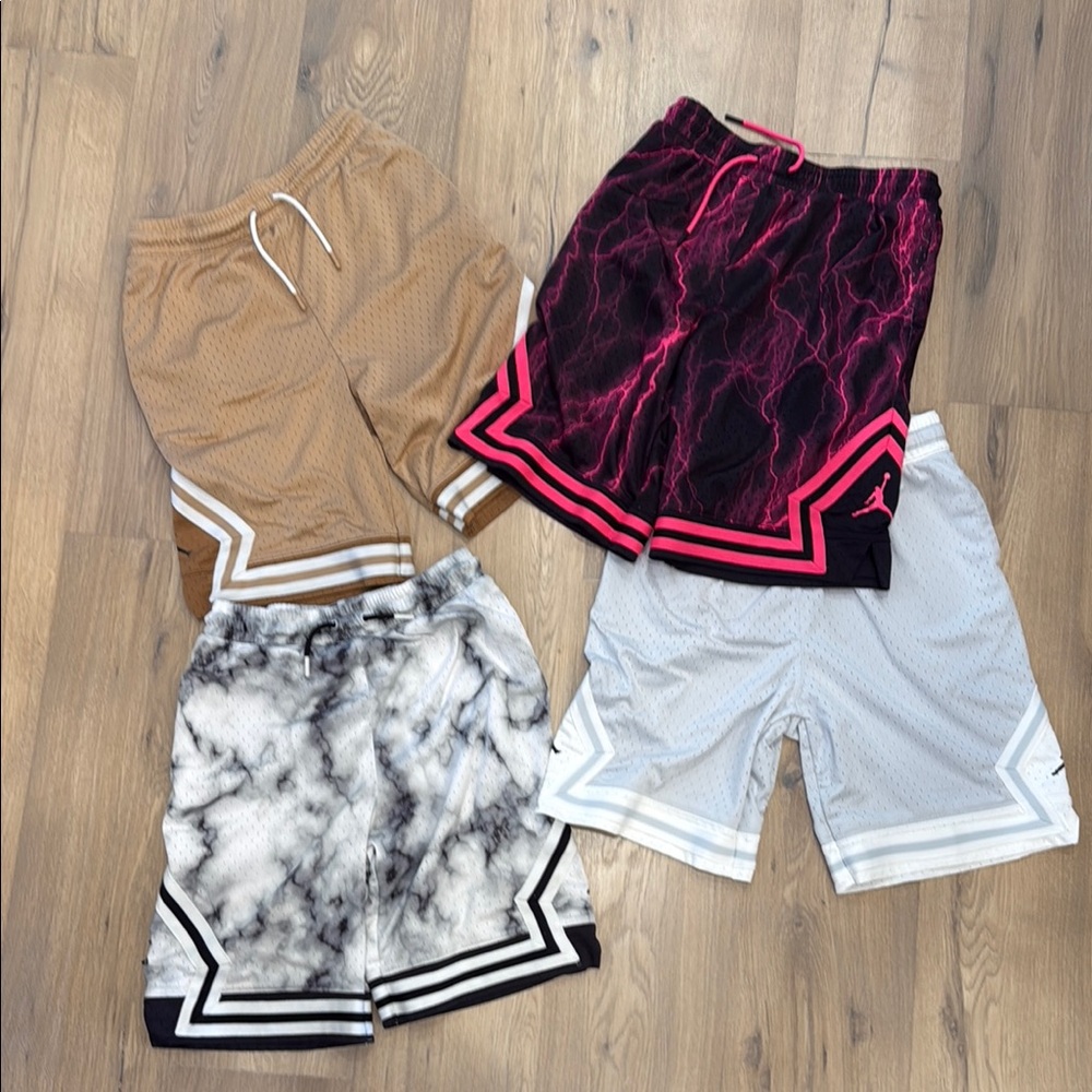 Jordan Kids Shorts Set - Tan, Black, Gray, White